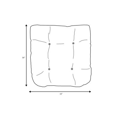 Mozaic Company Tufted U-Shaped Solid Seat Cushion