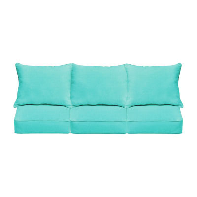 Mozaic Company Sunbrella Canvas Sofa Pillow Cushion Set One Size Blue 567$