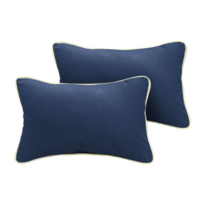 Mozaic Company Sunbrella Canvas Lumbar Pillow Corded (Set of 2)
