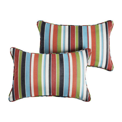 Mozaic Company Sunbrella Carousel Confetti Corded Lumbar Pillow (Set of 2)