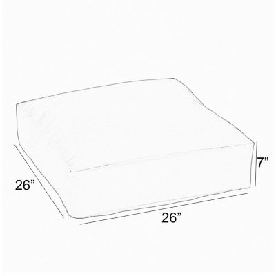 Mozaic Company 26''X26'' Floor Knife Edge Outdoor Pillow - Cabana Classic