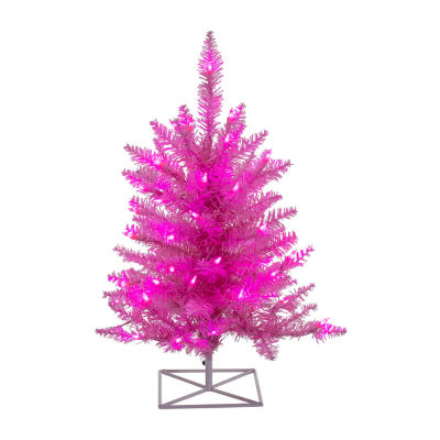 3' Pink Fir Artificial Christmas Tree