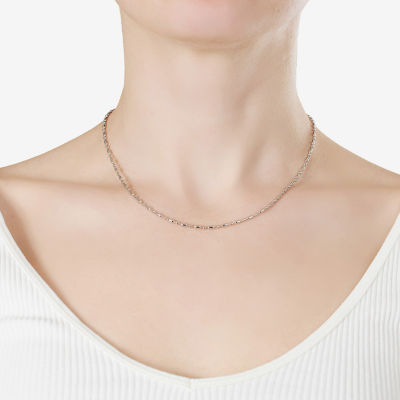 Silver Reflections Pure Over Brass Inch Bead Chain Necklace