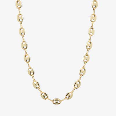 14K Gold Over Brass 16 Inch Mariner Chain Necklace