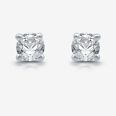 Ever Star (H-I / I1) 1/5 CT. T.W. Lab Grown White Diamond Sterling Silver 3mm Round Stud Earrings