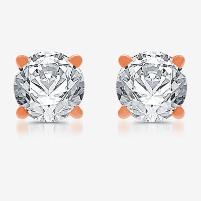 Ever Star (G / SI1-SI2) 5/8 CT. T.W. Lab Grown White Diamond 10K Rose Gold Round Stud Earrings