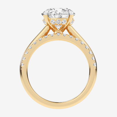 (G-H / Vs2-Si1) Womens 3 1/2 CT. T.W Lab Grown White Diamond 14K Gold Round Solitaire Bridal Set