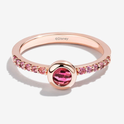 Disney Jewels Collection Womens Genuine Pink Tourmaline 14K Gold Over Silver Piglet Cocktail Ring