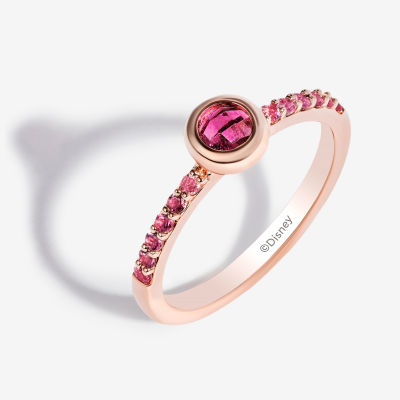 Disney Jewels Collection Womens Genuine Pink Tourmaline 14K Gold Over Silver Piglet Cocktail Ring