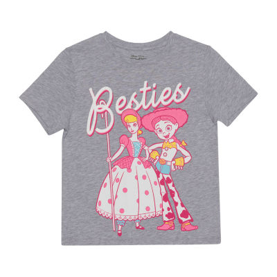 Disney Collection Little & Big Kid Girls Crew Neck Short Sleeve Regular Fit Jessie Toy Story Graphic T-Shirt