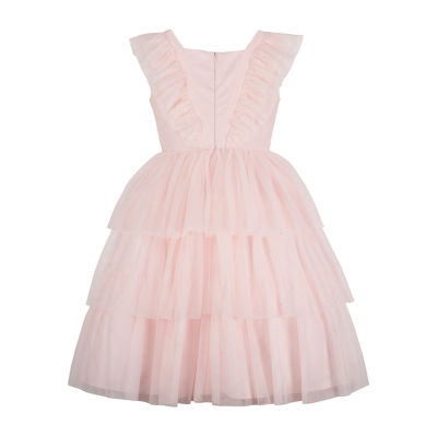 Pastourelle By Pippa & Julie Big Girls Sleeveless Flutter Sleeve Flower Girl Fit + Flare Dress