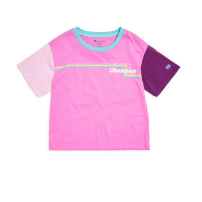 Champion Big Girls Crew Neck Short Sleeve Graphic T-Shirt