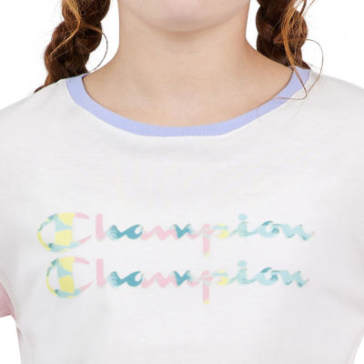 Champion Big Girls Crew Neck Short Sleeve Graphic T-Shirt