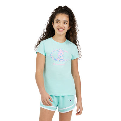 Champion Big Girls Crew Neck Short Sleeve Graphic T-Shirt