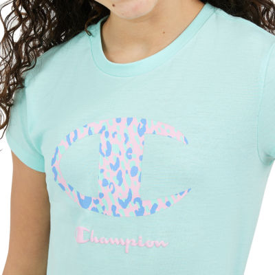 Champion Big Girls Crew Neck Short Sleeve Graphic T-Shirt