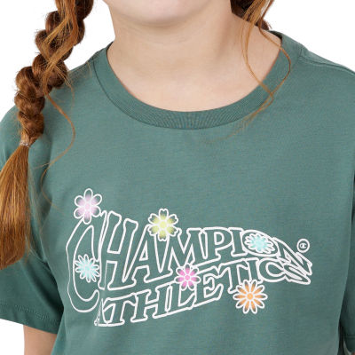 Champion Big Girls Crew Neck Short Sleeve Graphic T-Shirt