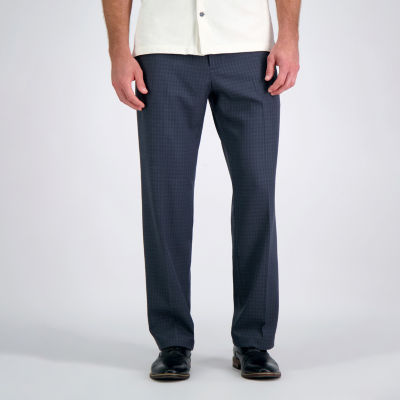 Haggar ® Premium Comfort Checker Plaid Classic Fit Flat Front Pant