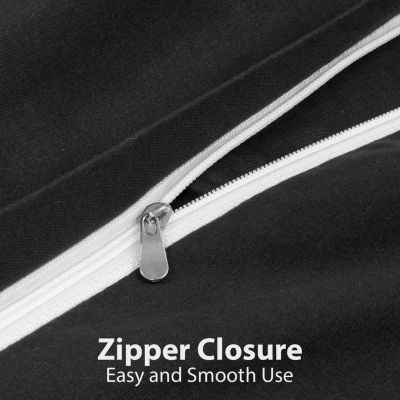 Sweet Home Collection Pintuck Zipper 3-pc. Reversible Duvet Cover Set