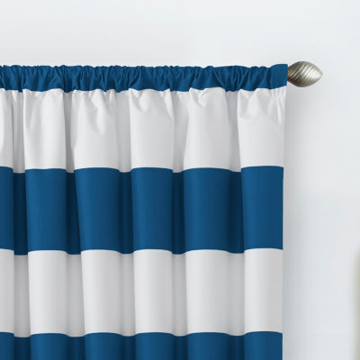 Eclipse Peabody Rod Pocket Blackout Single Curtain Panels