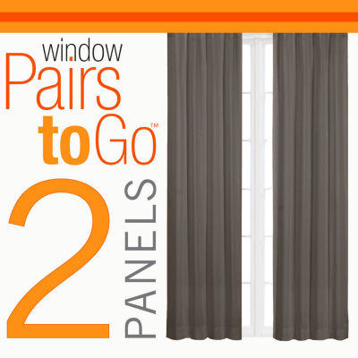Pairs To Go Cadenza Light-Filtering Rod Pocket Set of 2 Curtain Panel