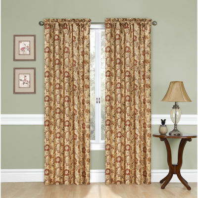 Waverly Navarra Light-Filtering Rod Pocket Single Curtain Panel