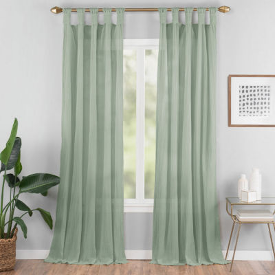 Vue Priya Sheer Tab Top Single Curtain Panel