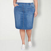 Mid length shop denim skirts jcpenney