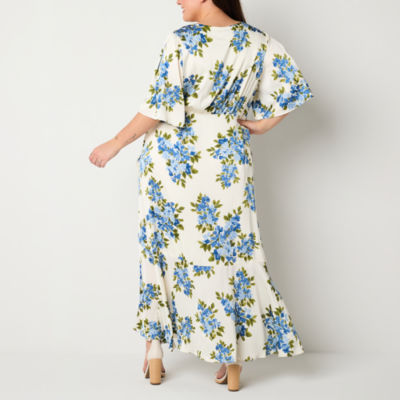 Premier amour short hot sale sleeve maxi dress