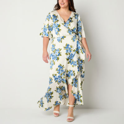 Premier amour long sleeve floral hot sale maxi dress