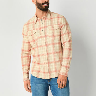 Frye and Co. Mens Regular Fit Long Sleeve Plaid Button-Down Shirt