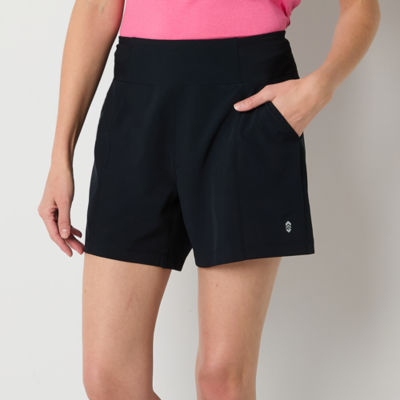 Free Country Womens Mid Rise Moisture Wicking Hybrid Short