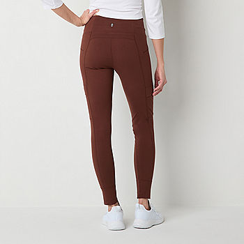 Free Country Womens Mid Rise Moisture Wicking Full Length Leggings, Color:  Cocoa - JCPenney