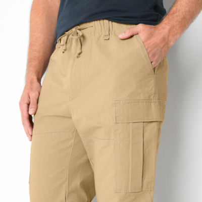 Men Drawstring Waist Cargo Pants