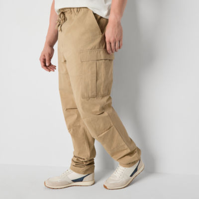 Frye and Co. Mens Big Tall Drawstring Waist Regular Fit Cargo Pant