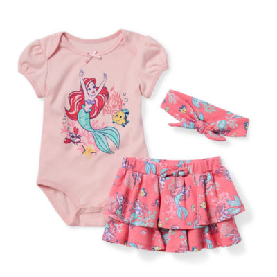 Disney Baby Girls 3-pc. The Little Mermaid Skirt Set