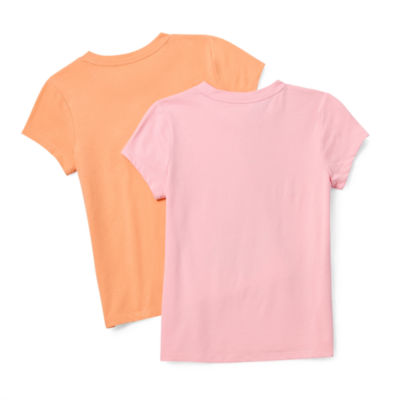 Thereabouts Little & Big Girls Round Neck Short Sleeve T-Shirt