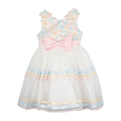 Rare Editions Toddler Girls Sleeveless Flower Girl Fit + Flare Dress