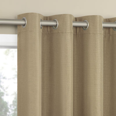 Sun Zero Atmosphere Grommet Top 100% Blackout Single Curtain Panel