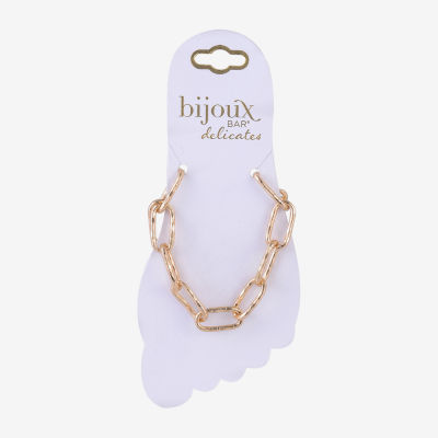 Bijoux Bar Womens 9 Inch Cable Ankle Bracelet