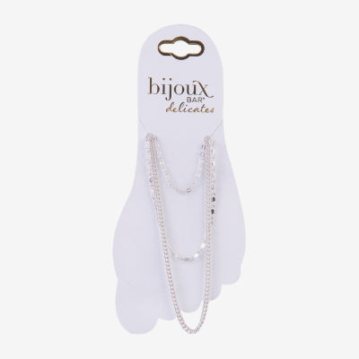 Bijoux Bar Womens 9 Inch Curb Ankle Bracelet