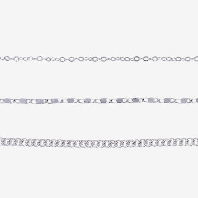 Bijoux Bar Womens 9 Inch Curb Ankle Bracelet