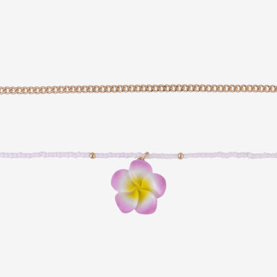 Arizona Unisex Flower 2-pc. Necklace Set