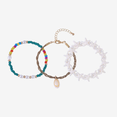 Arizona Unisex 3-pc. Beaded Bracelet Set