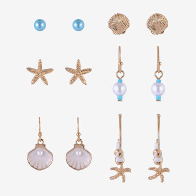 Arizona Unisex 6 Pair Earring Set