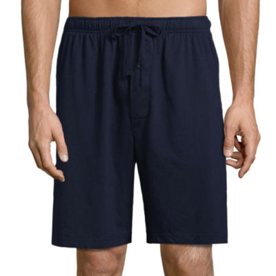 mens cotton knit sleep shorts