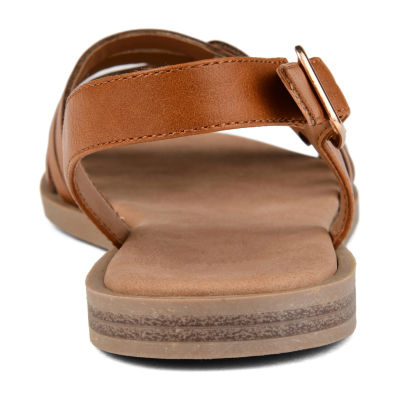 Journee Collection Womens Solay Ankle Strap Flat Sandals