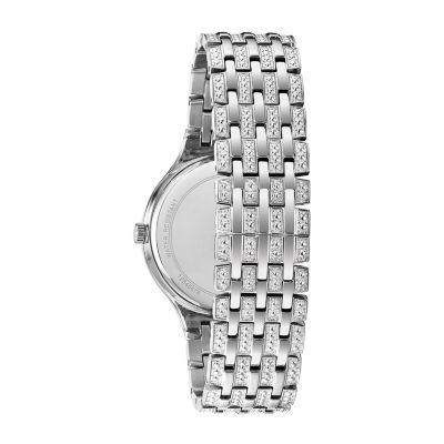 Bulova Phantom Mens Silver Tone Stainless Steel Bracelet Watch 96a227