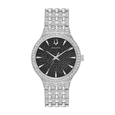 Bulova Phantom Mens Silver Tone Stainless Steel Bracelet Watch 96a227