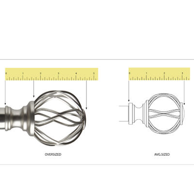 Liz Claiborne Swirled Cage 1 1/4 IN Adjustable Curtain Rod