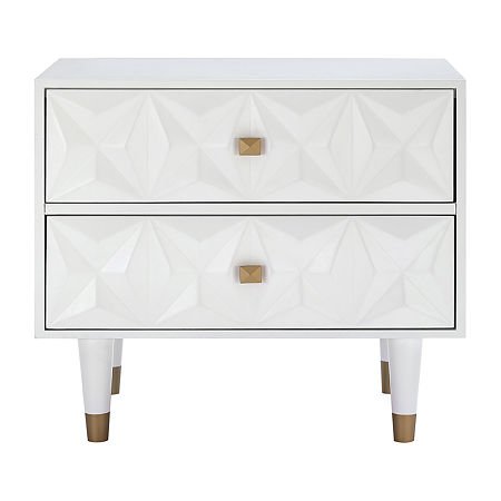 Imperial Bedroom Collection 2-Drawer Nightstand, One Size, White